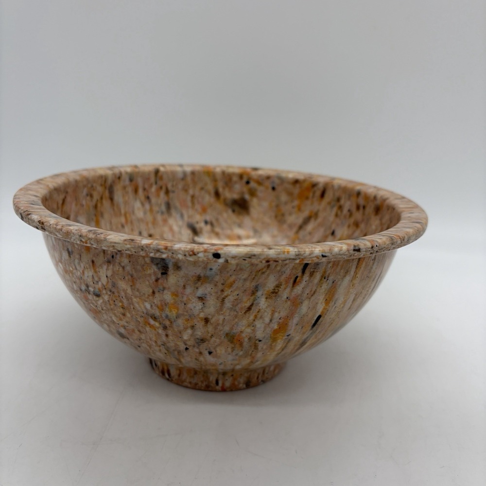 Texas Ware 111 Melamine 8 inch Speckled Spotted Confetti Mixing Bowl Peach/Beige